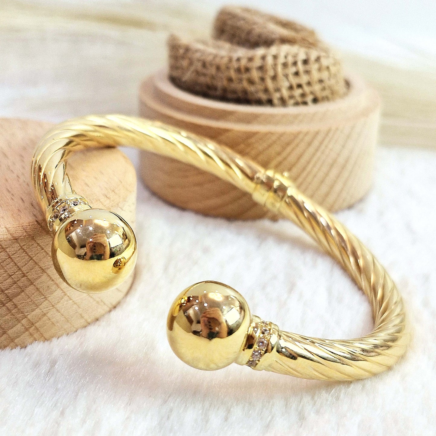 Twisted Ball Bangle